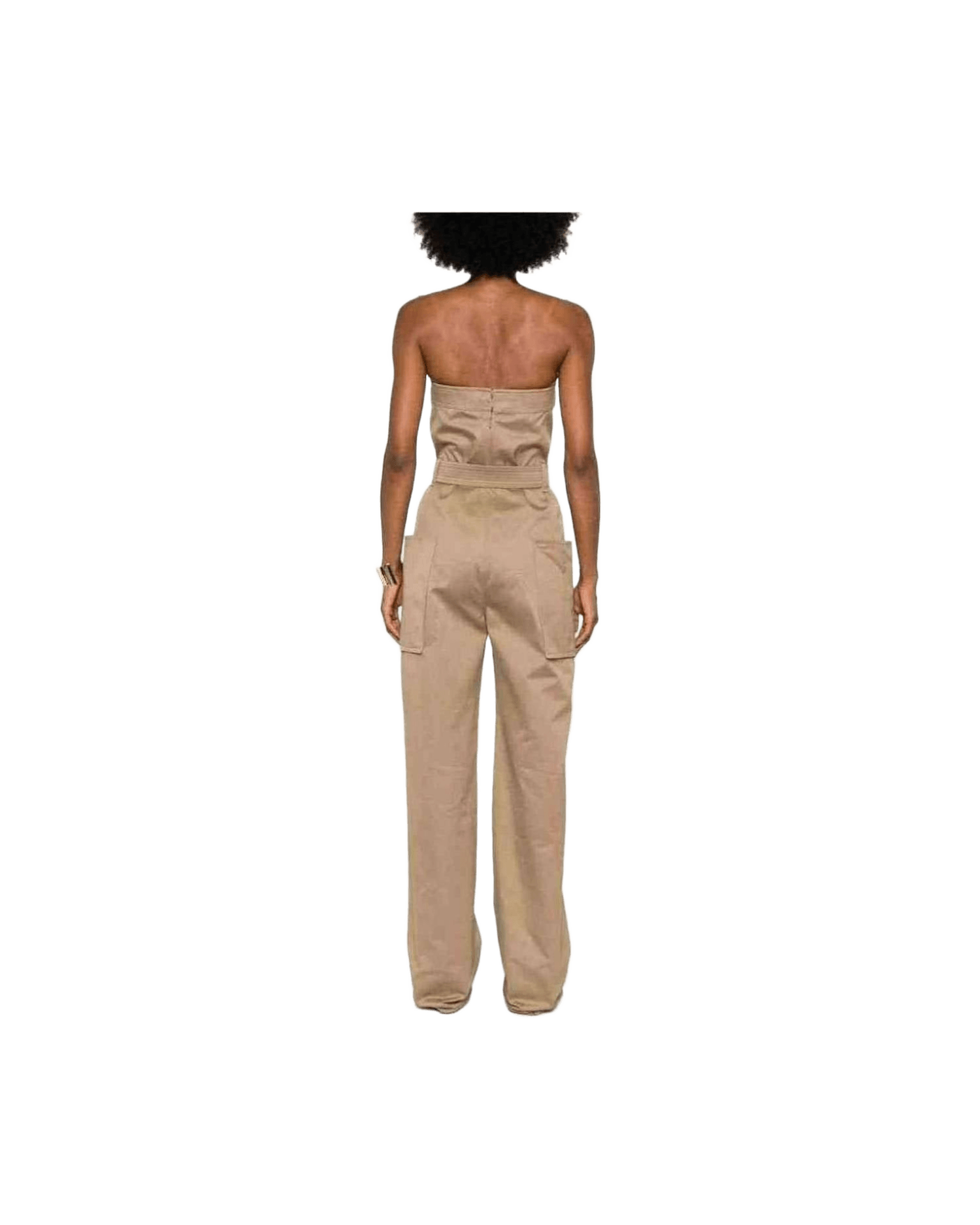 Saint Laurent Cotton Strapless Belted Jumpsuit Glam Steals