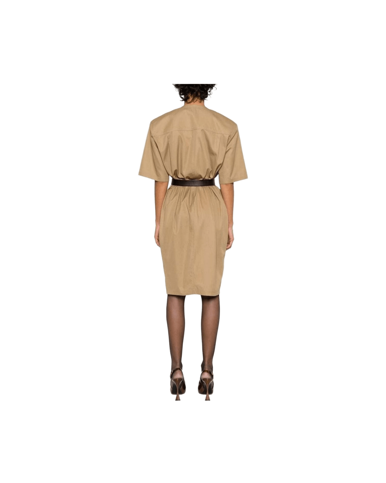 Saint Laurent Cotton Twill Midi Dress Glam Steals