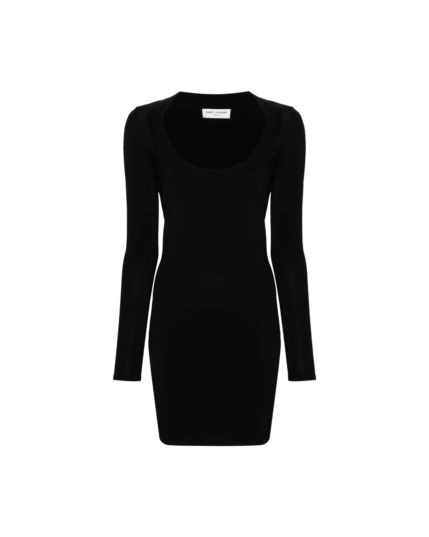 Saint Laurent Décolleté Mini Dress Glam Steals
