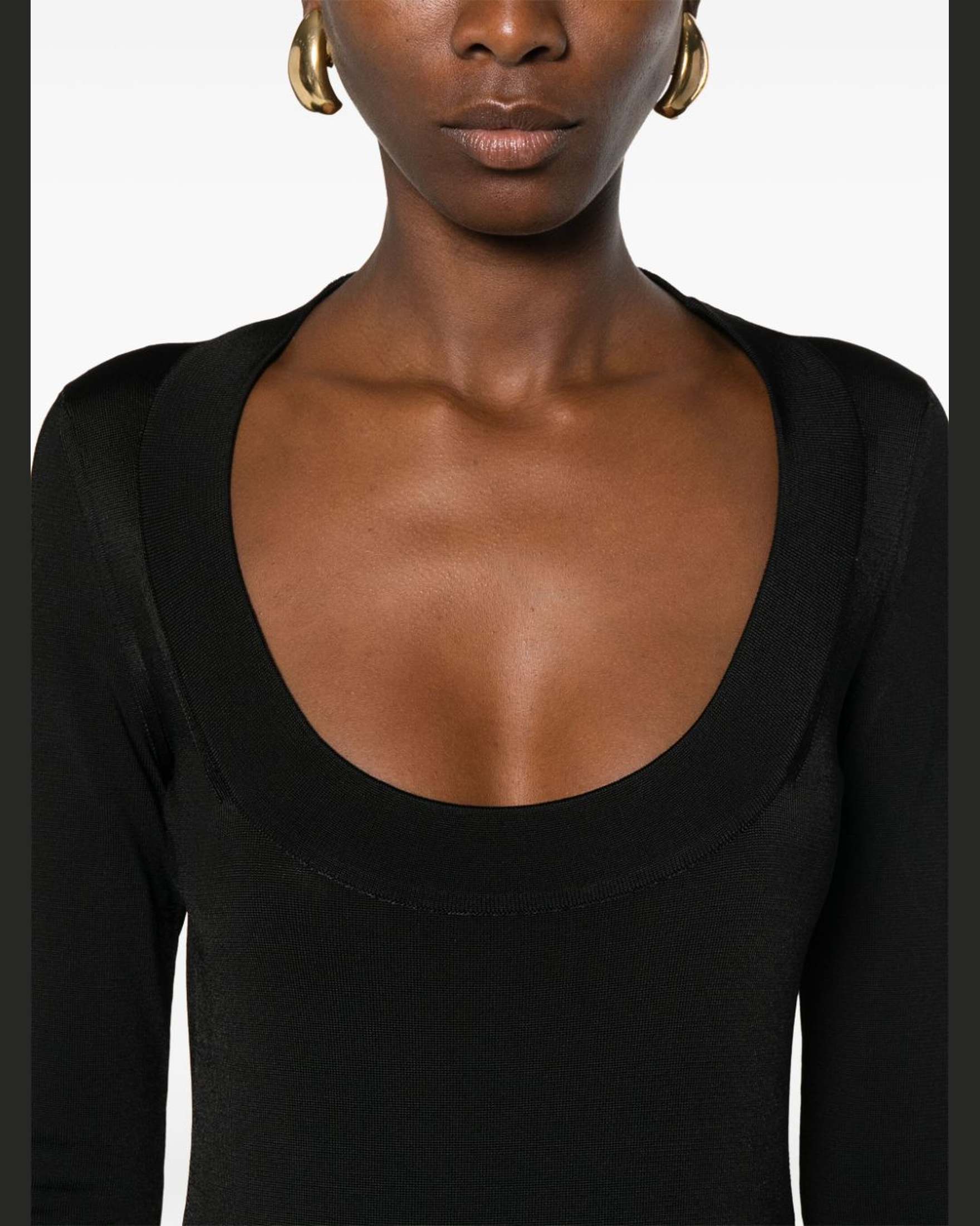 Saint Laurent Décolleté Mini Dress Glam Steals