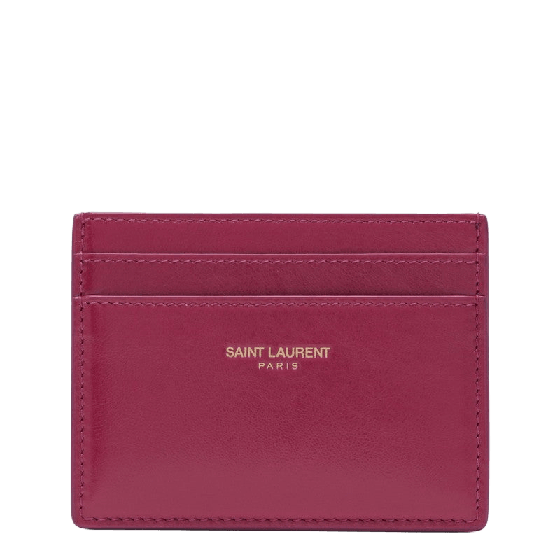 Saint Laurent Fuchsia Leather Credit Card Holder Glam Steals