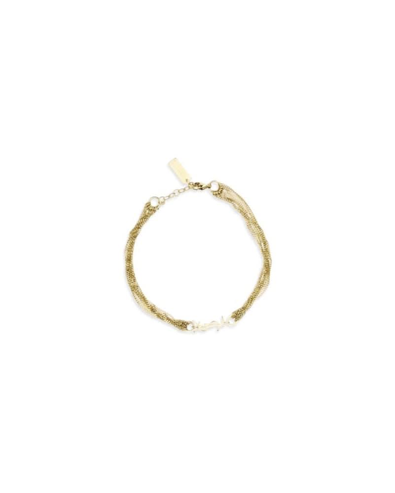 Saint Laurent Gold Brass Bracelet Glam Steals