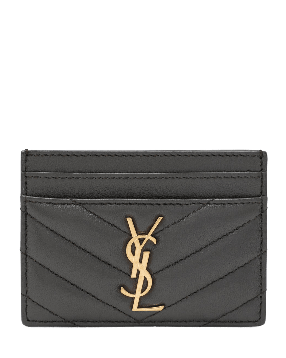 Saint Laurent Grey Cassandre Card Holder Glam Steals