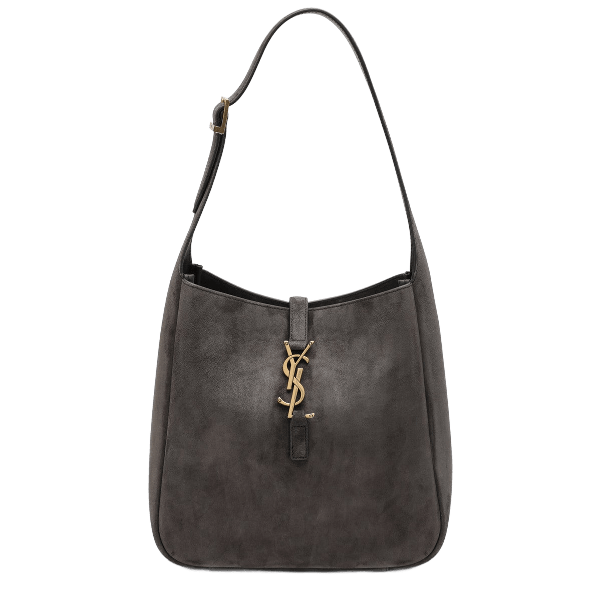 Saint Laurent Grey Suede Small Le 5 À 7 Bag