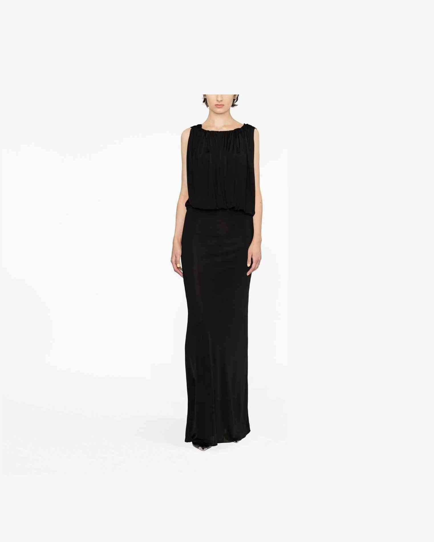 Saint Laurent Jersey Draped Sleeveless Dress Glam Steals