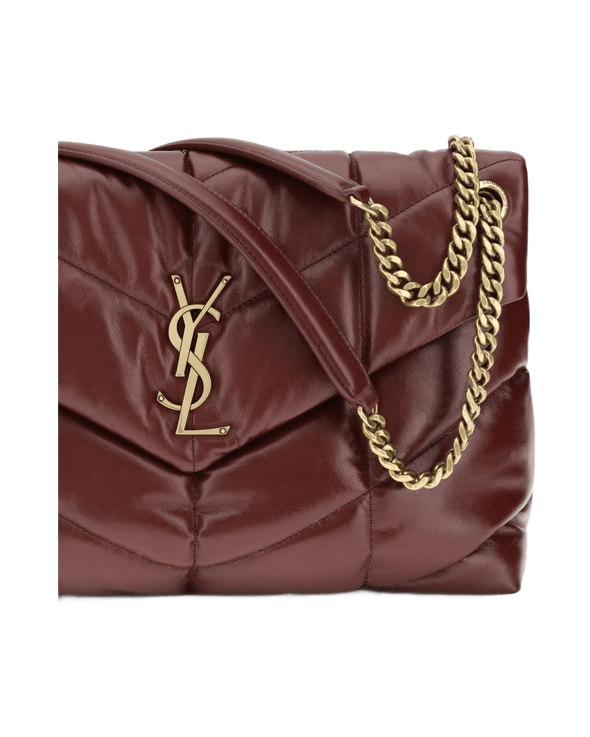 Saint Laurent Leather Bordeaux Calf Bos Taurus Shoulder Bag Glam Steals