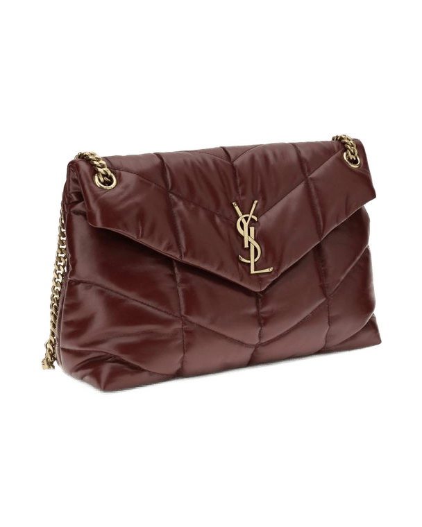 Saint Laurent Leather Bordeaux Calf Bos Taurus Shoulder Bag Glam Steals