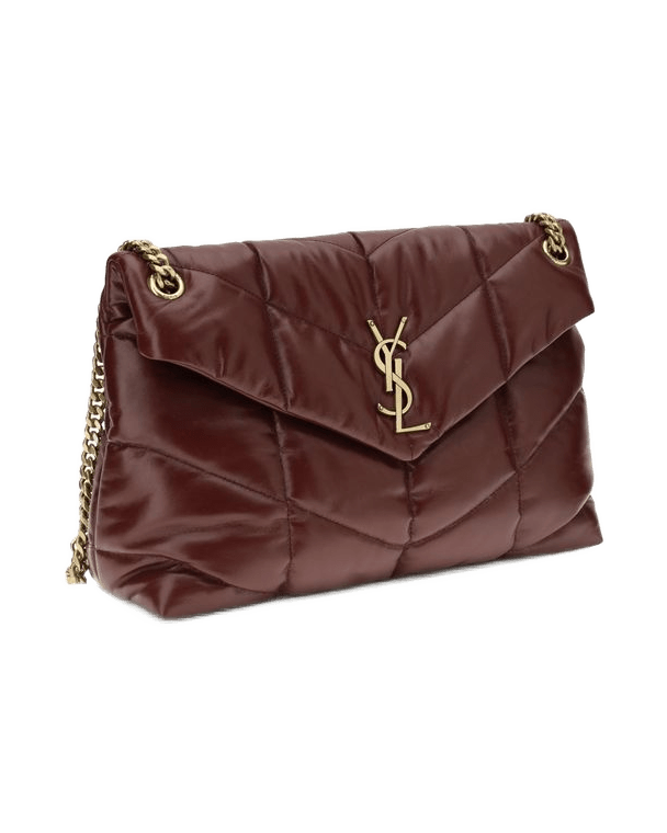 Saint Laurent Leather Bordeaux Calf Bos Taurus Shoulder Bag Glam Steals