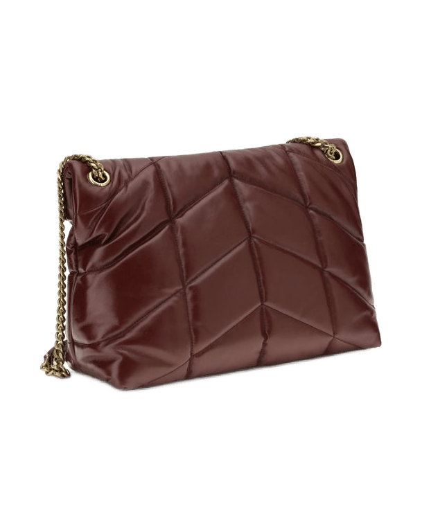 Saint Laurent Leather Bordeaux Calf Bos Taurus Shoulder Bag Glam Steals