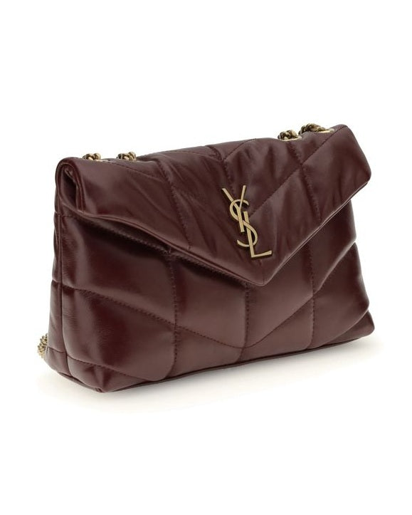Saint Laurent Leather Bordeaux Calf Bos Taurus Shoulder Bag Glam Steals