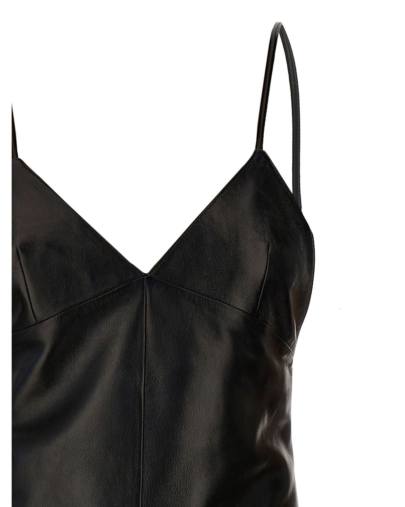 Saint Laurent Leather Slip Dress Glam Steals