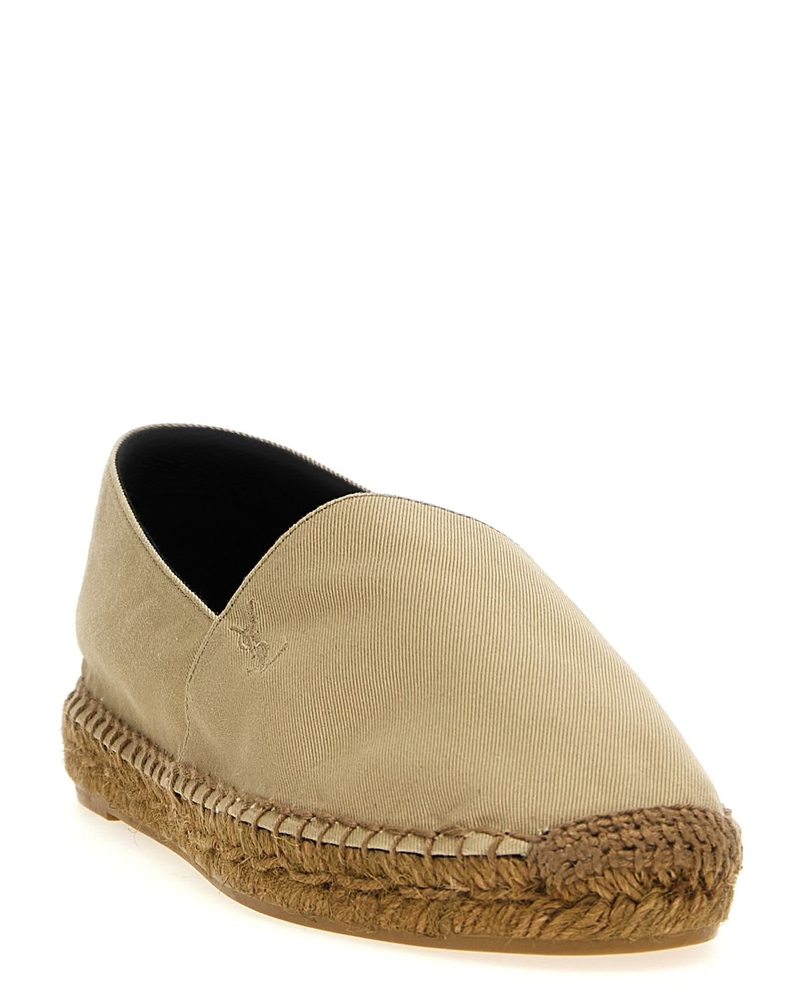 Saint Laurent Logo Embroidery Espadrilles Glam Steals