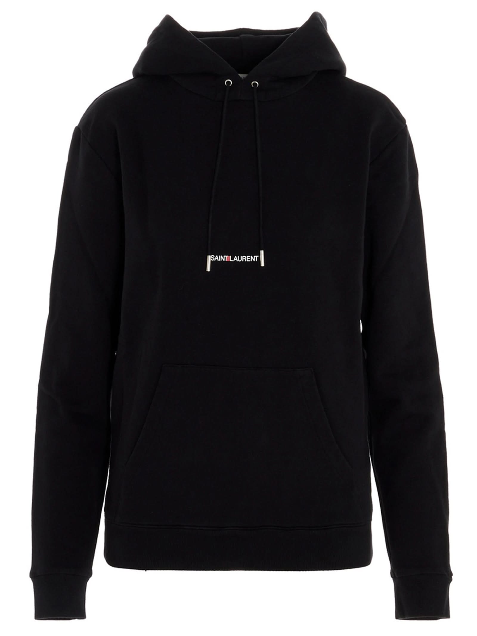Saint Laurent Logo Print Hoodie Glam Steals