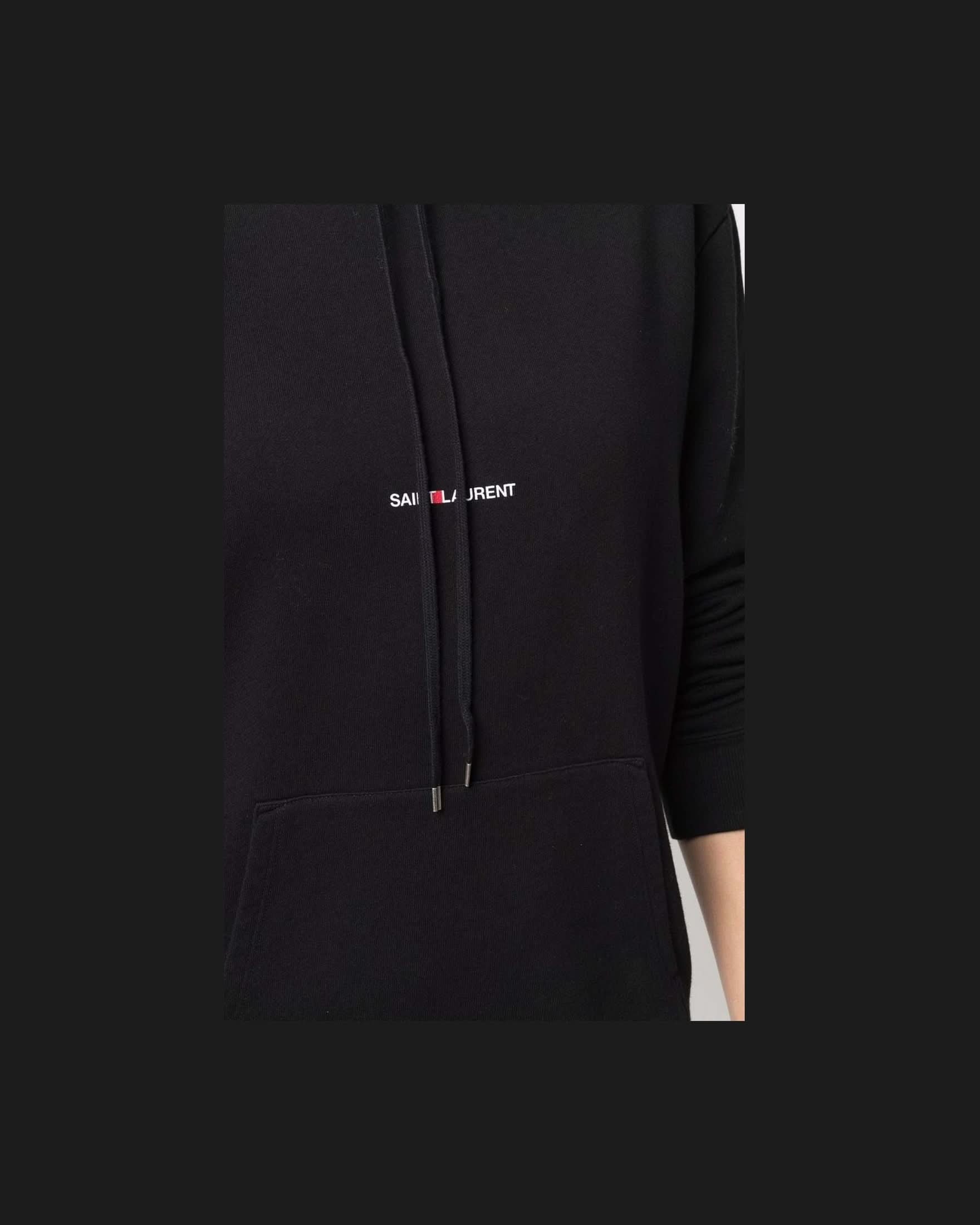 Saint Laurent Logo Print Hoodie Hoodies