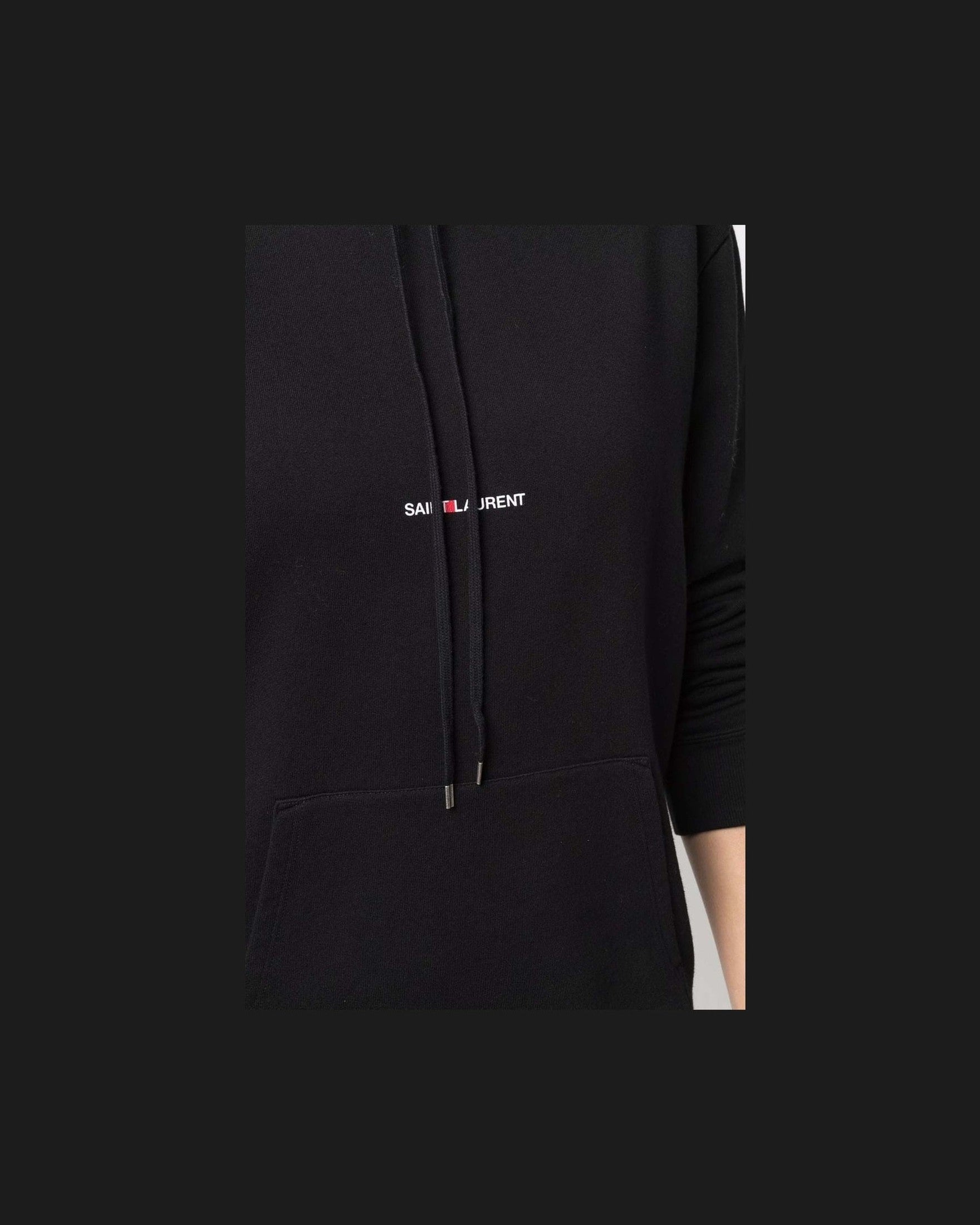 Saint Laurent Logo Print Hoodie Glam Steals
