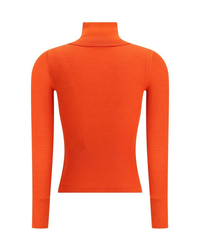 Saint Laurent Orange Wool Turtleneck Sweater Glam Steals