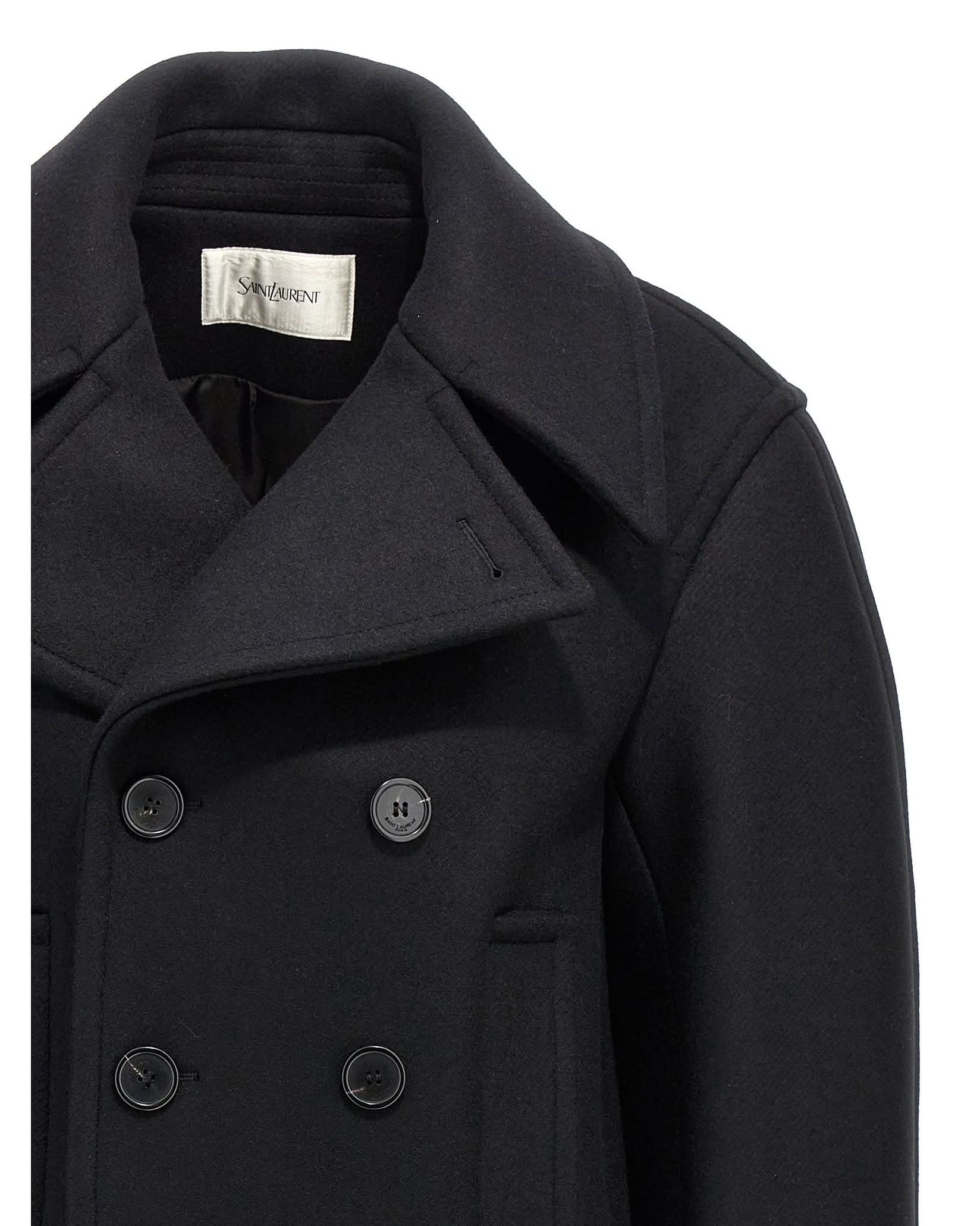 Saint Laurent Oversized Caban Coat Glam Steals