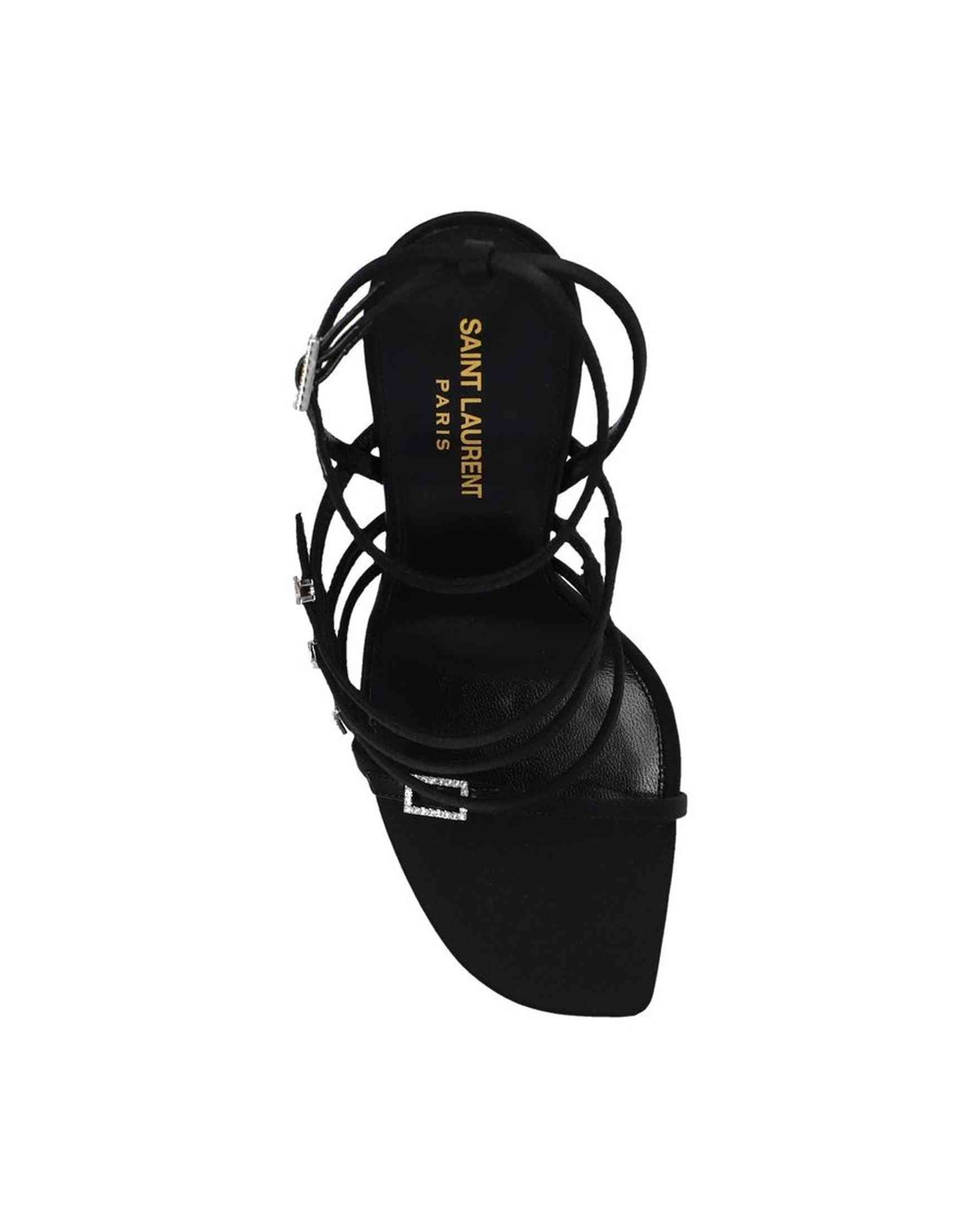 Saint Laurent Satin Jerry Sandals Glam Steals
