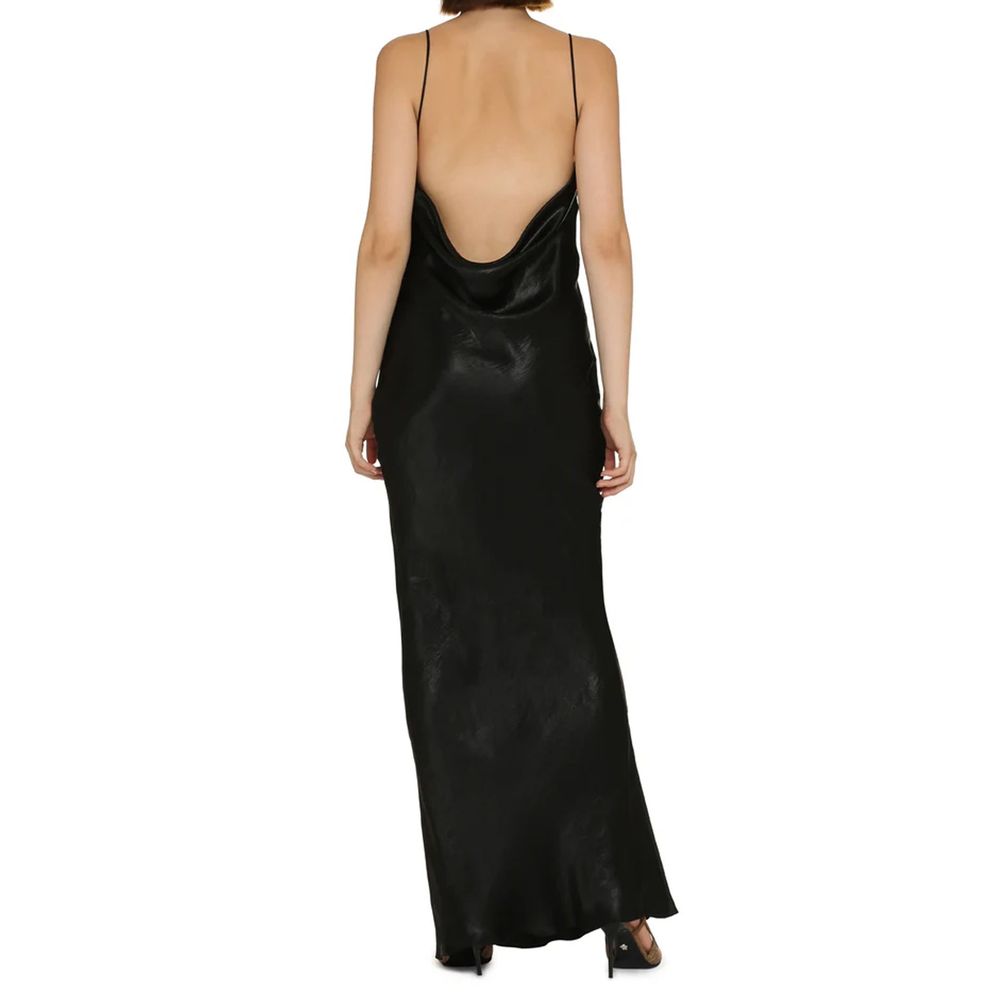 Saint Laurent Satin Long Dress Glam Steals