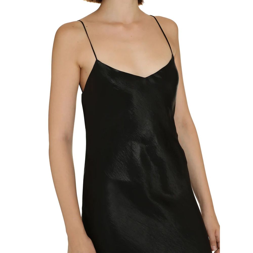 Saint Laurent Satin Long Dress Glam Steals