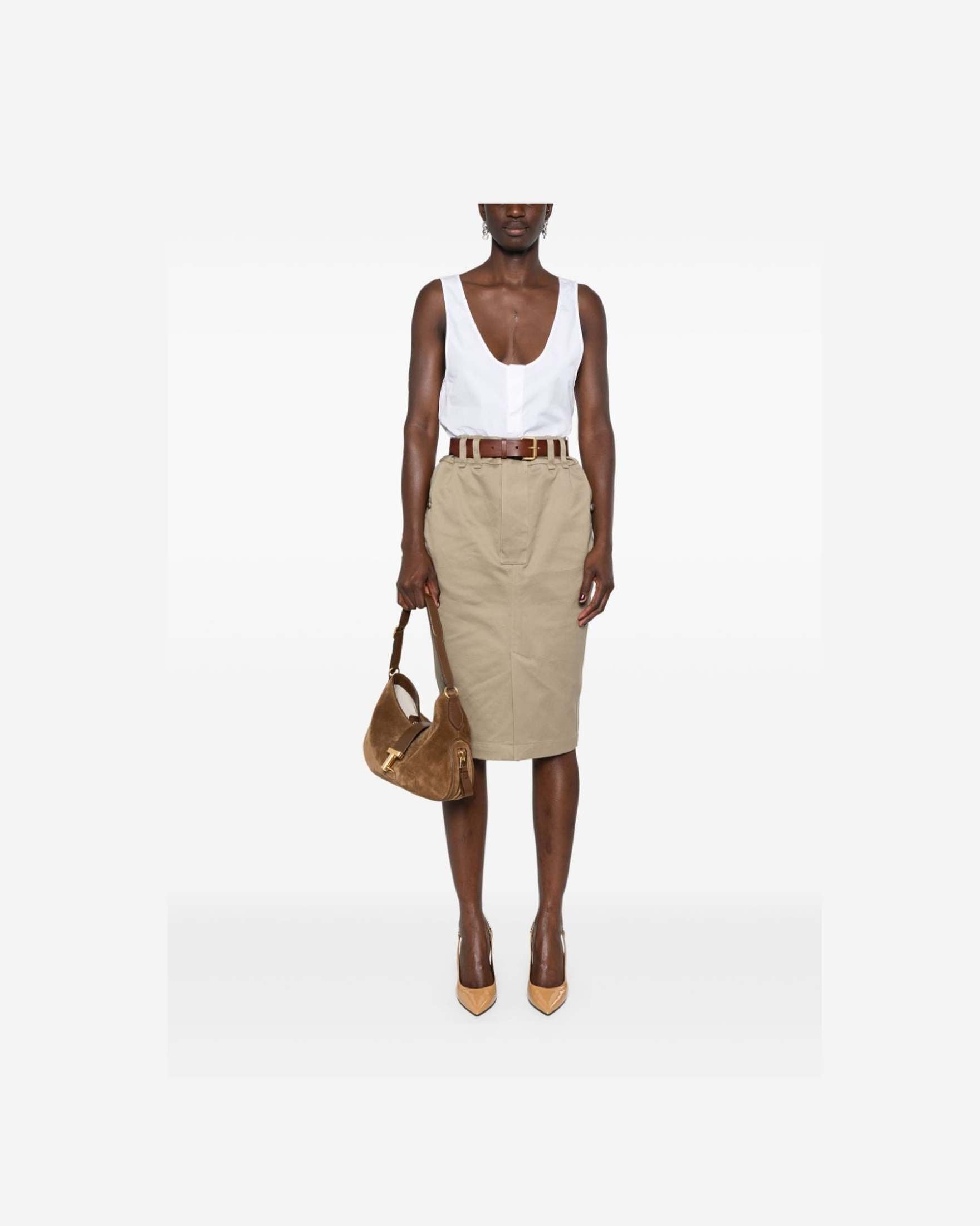 Saint Laurent Semi Sheer Henley Tank Top Glam Steals