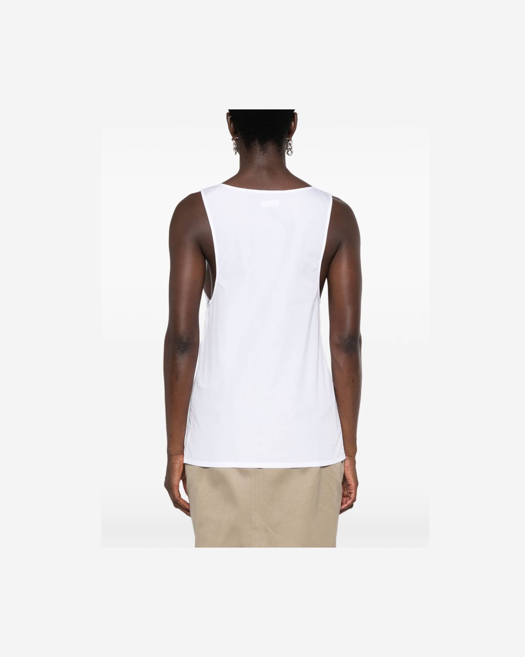 Saint Laurent Semi Sheer Henley Tank Top Glam Steals