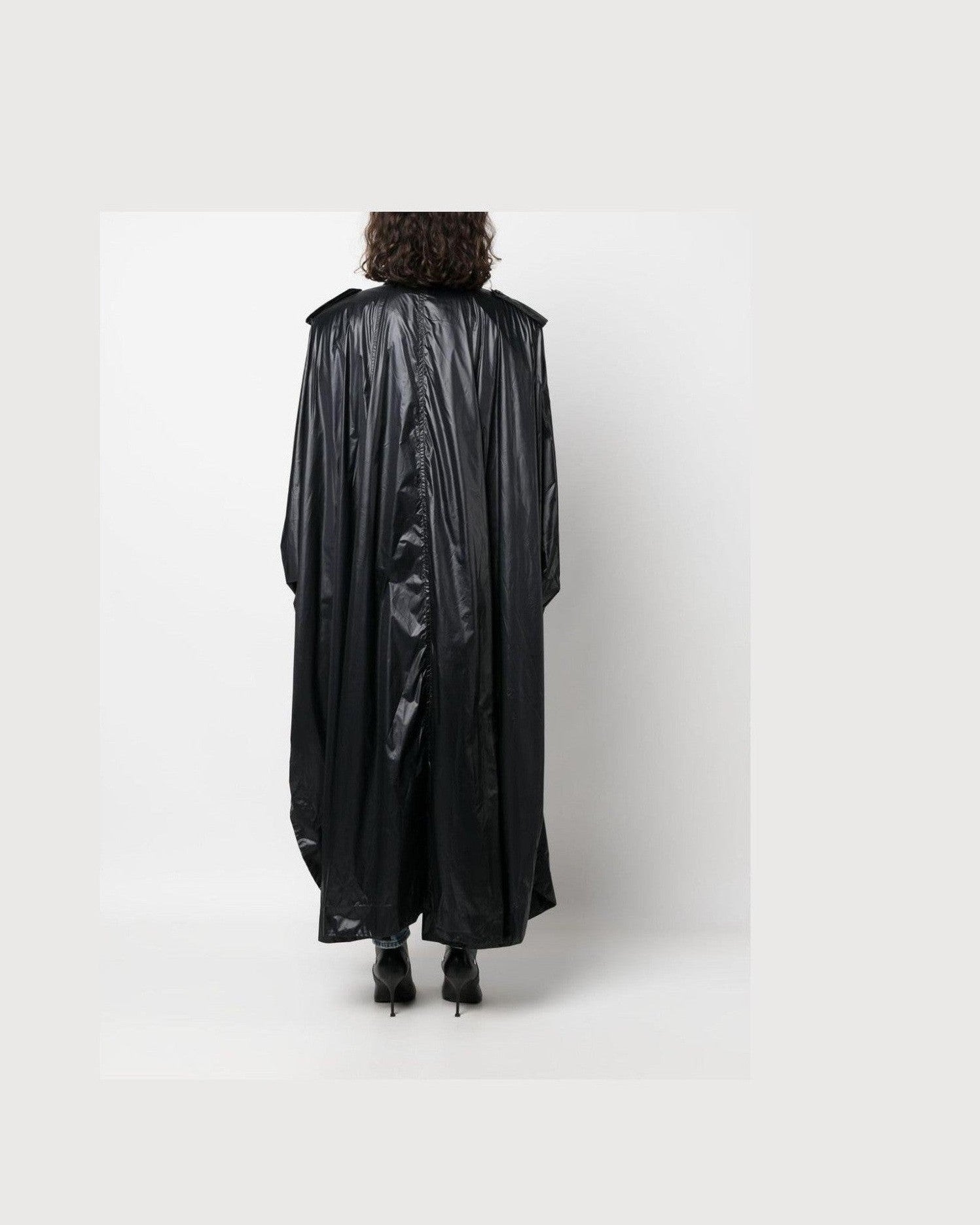 Saint Laurent Shoulder Pad Oversized Trench Coat Glam Steals
