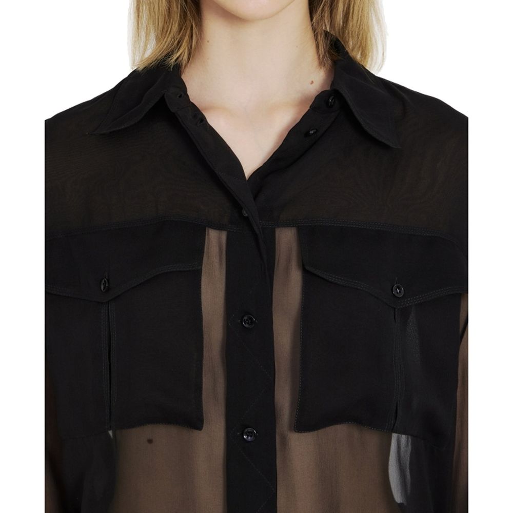 Saint Laurent Silk Crepe Muslin Shirt Glam Steals