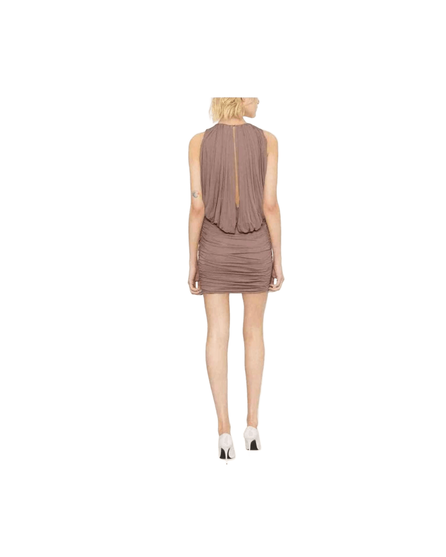 Saint Laurent Sleeveless Draped Minidress Glam Steals