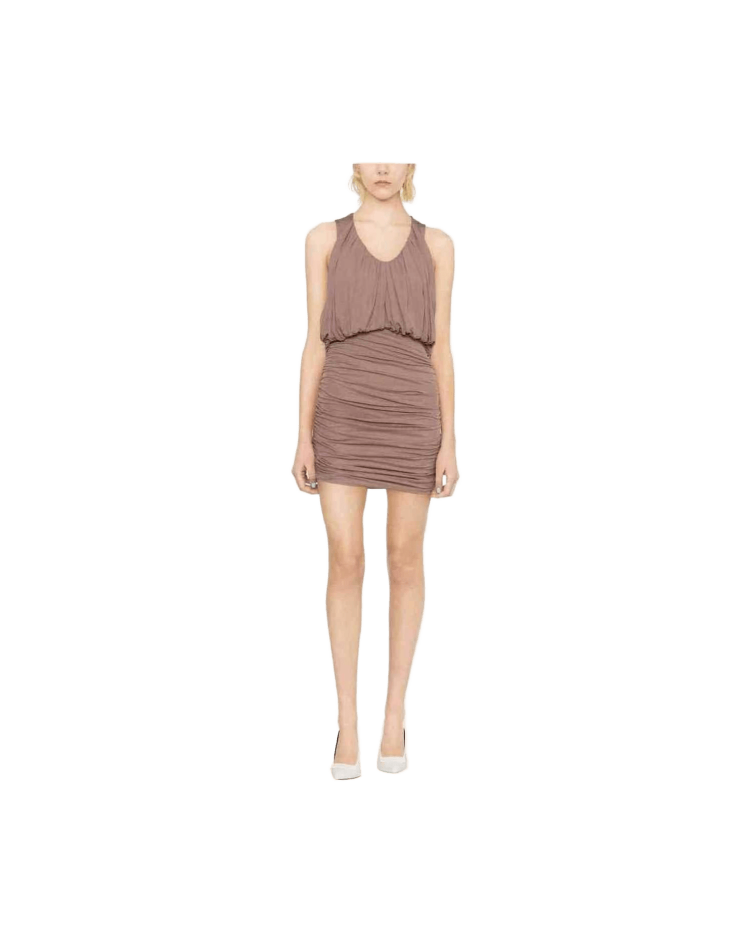 Saint Laurent Sleeveless Draped Minidress Glam Steals
