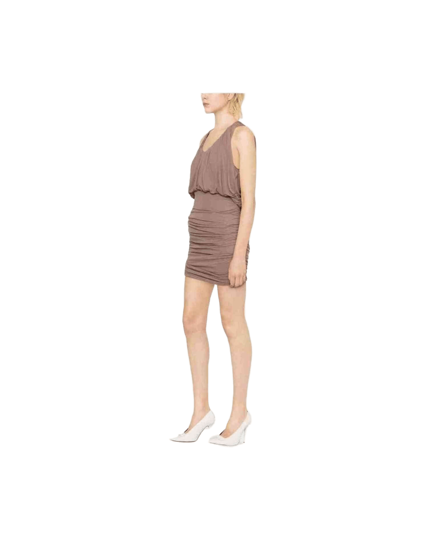 Saint Laurent Sleeveless Draped Minidress Glam Steals
