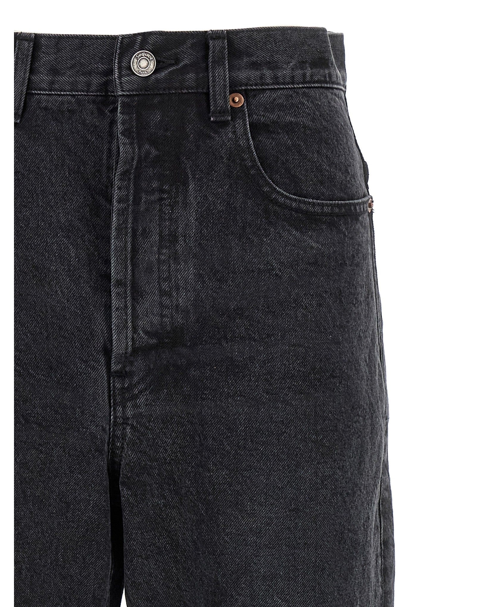 Saint Laurent Used Effect Jeans Glam Steals