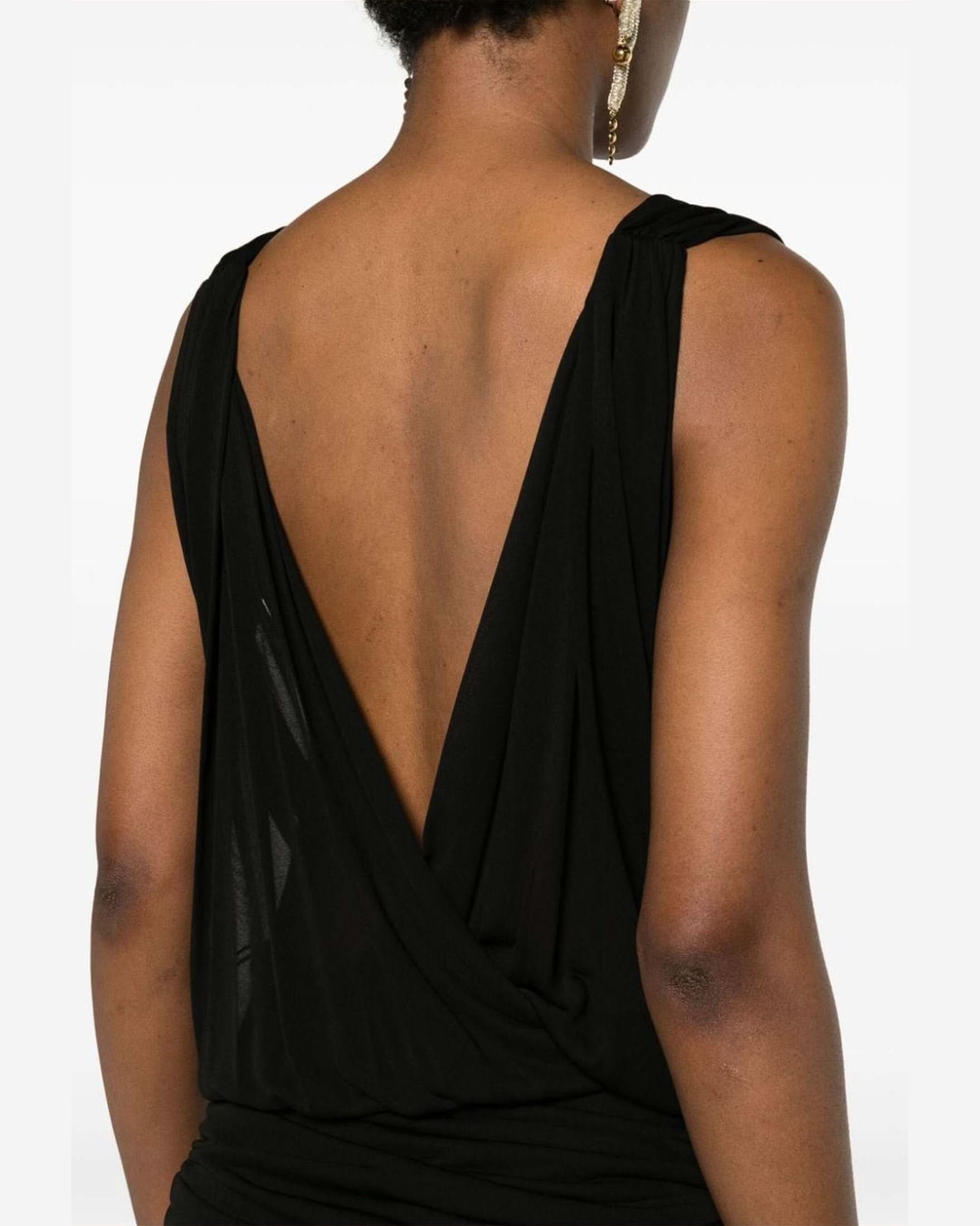 Saint Laurent V Necked Mini Dress Dresses