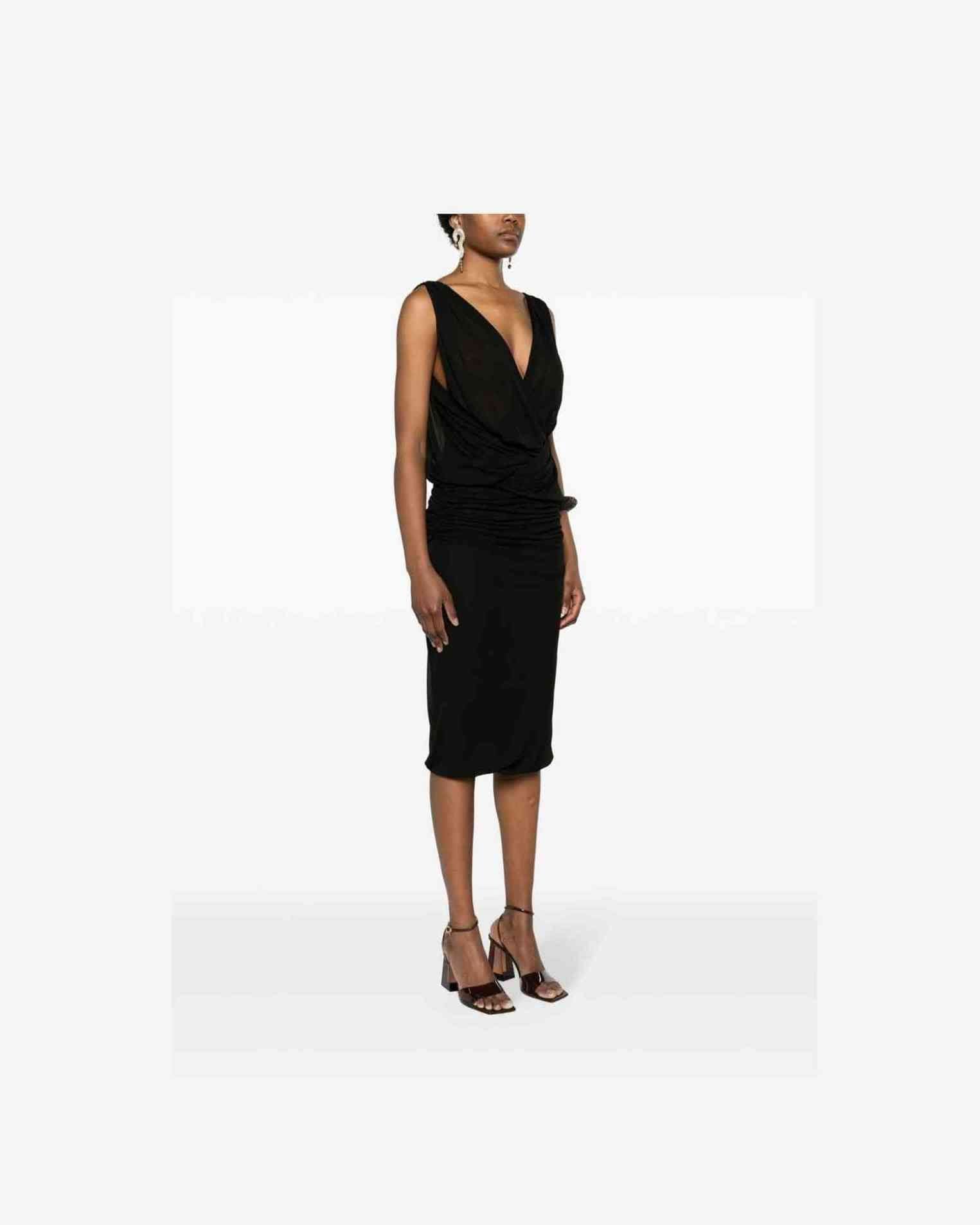 Saint Laurent V Necked Mini Dress Dresses