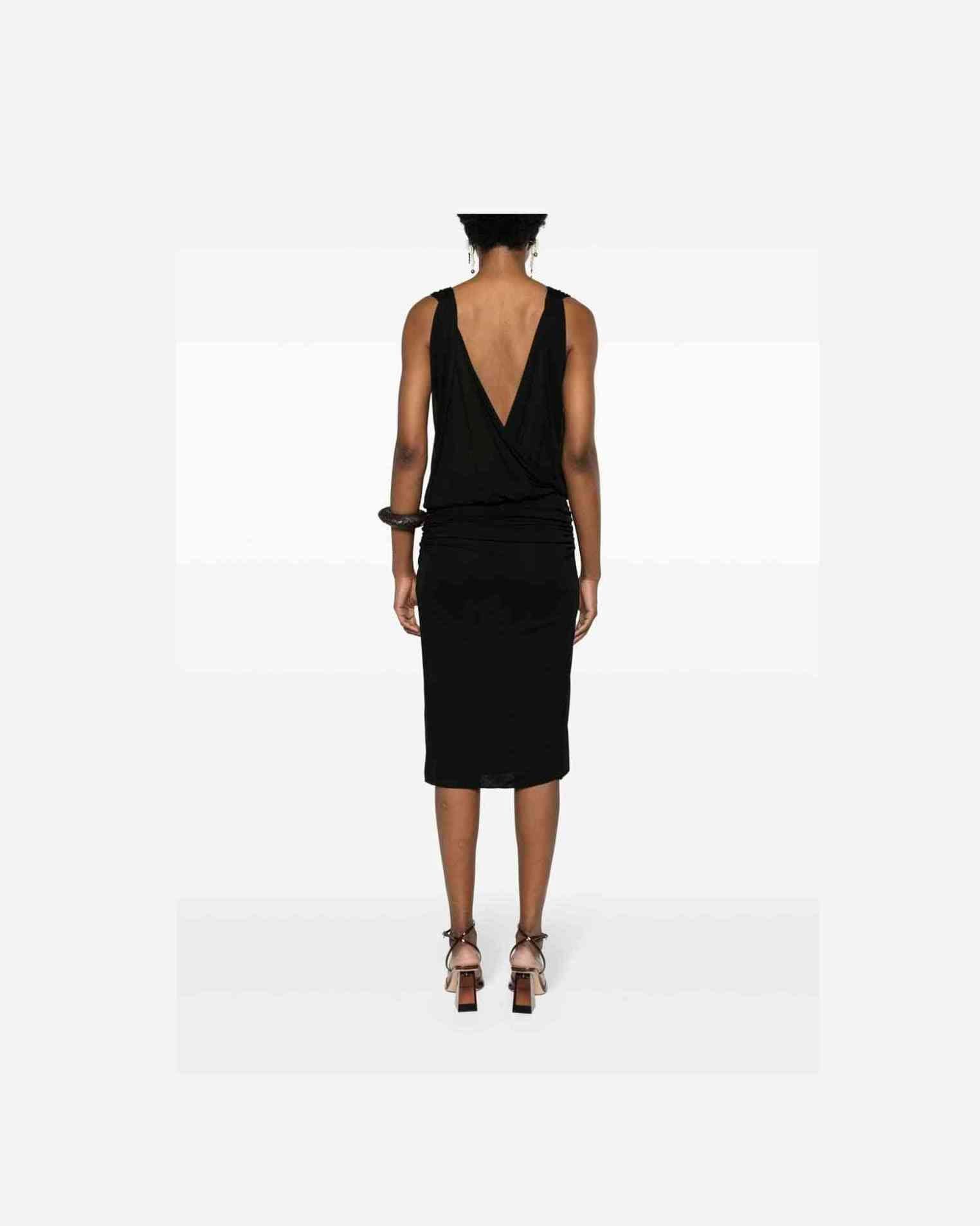 Saint Laurent V Necked Mini Dress Dresses