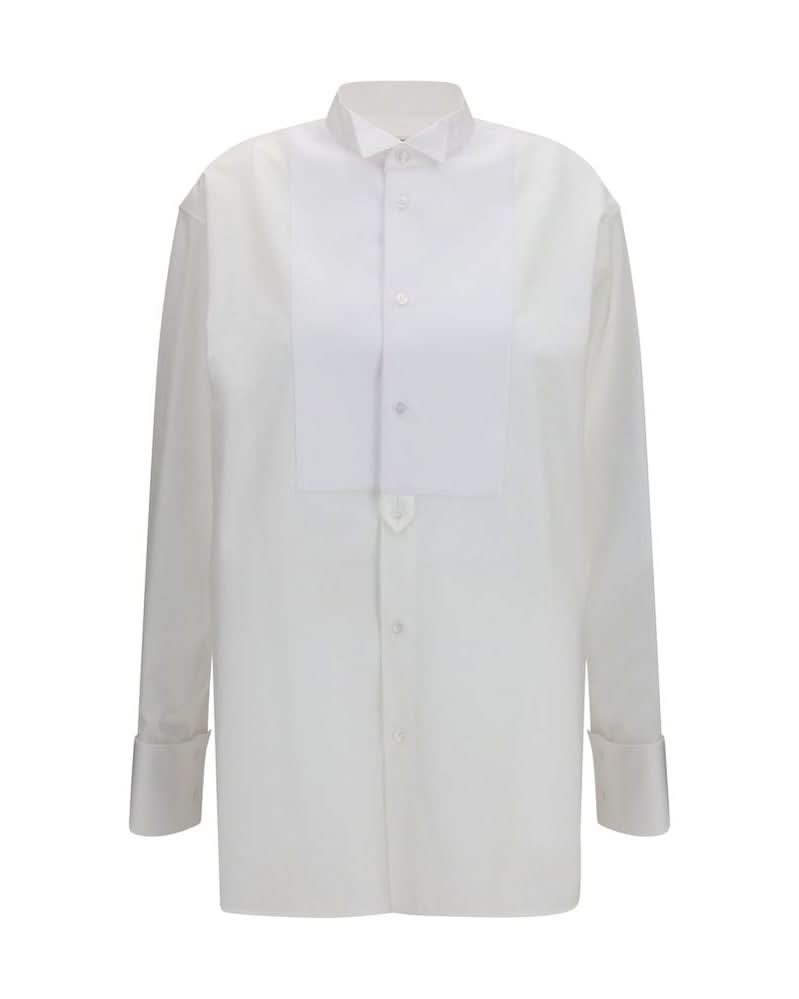 Saint Laurent White Cotton Dress Shirt Glam Steals