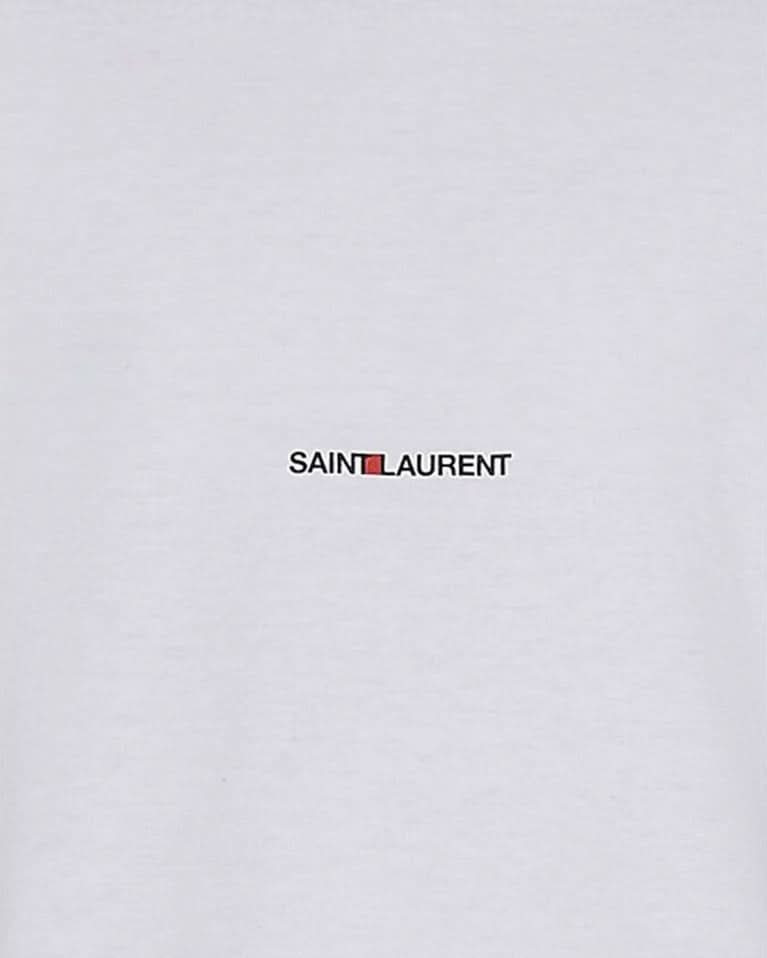 Saint Laurent White Cotton T-Shirt