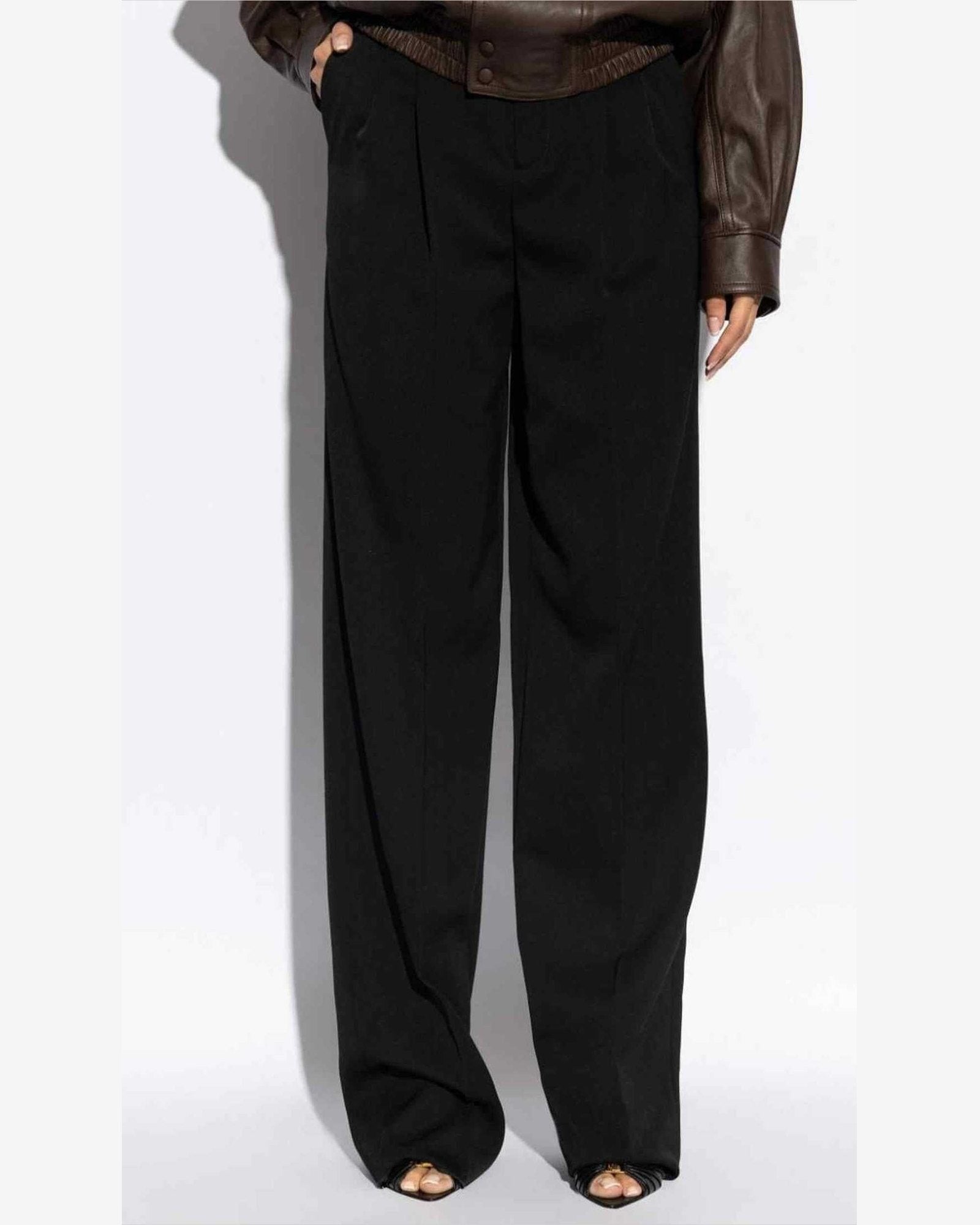 Saint Laurent Wool Grain De Poudre Trouser Glam Steals