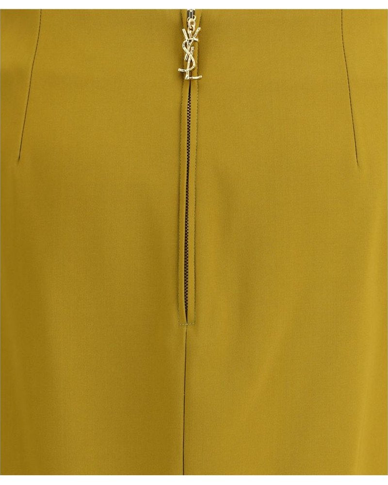Saint Laurent Yellow Viscose Skirt Glam Steals