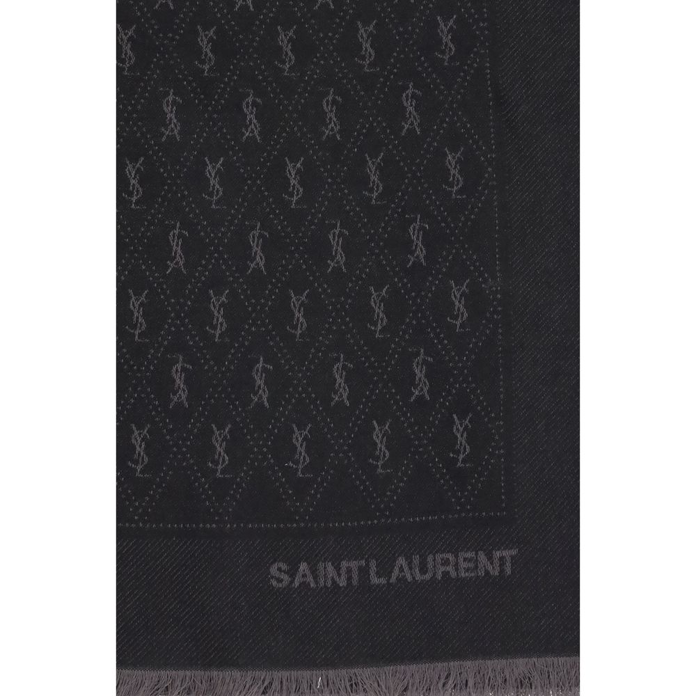Saint Laurent Ysl Monogram Scarf Glam Steals