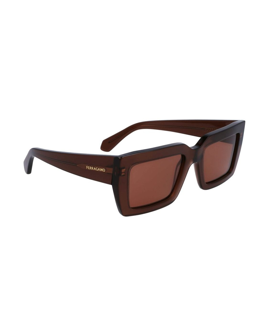 Salvatore Ferragamo Brown Acetate Sunglasses Glam Steals