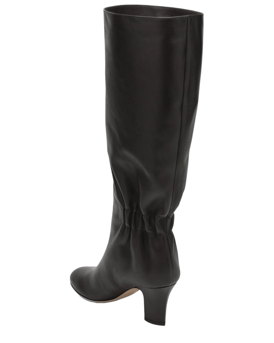 Salvatore Ferragamo Brown Leather Ruched Boots Glam Steals