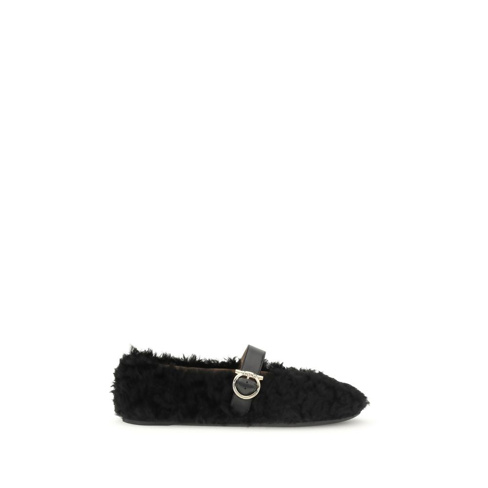 Salvatore Ferragamo Gancini Embellished Ballerinas Glam Steals