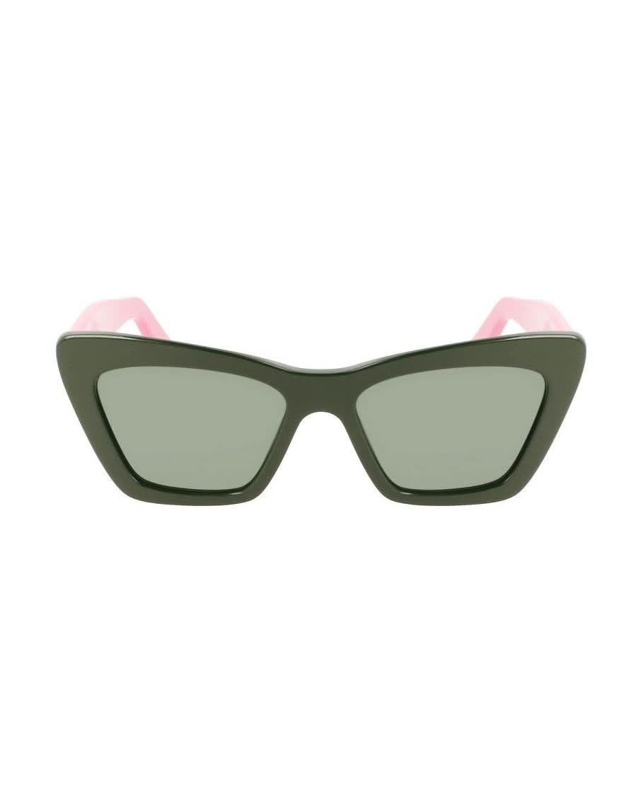 Salvatore Ferragamo Green Acetate Sunglasses Sunglasses