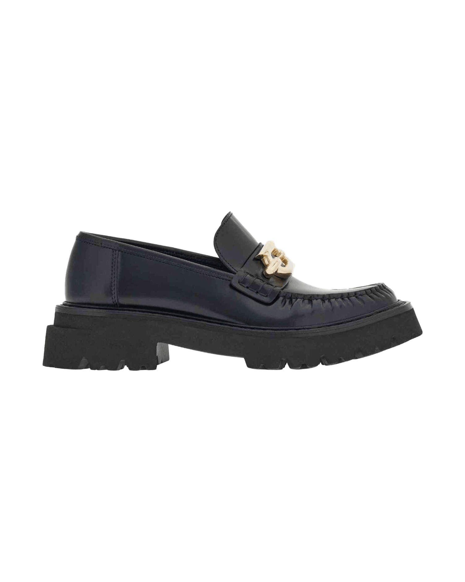 Salvatore Ferragamo Leather Gancini Buckle Loafers Glam Steals