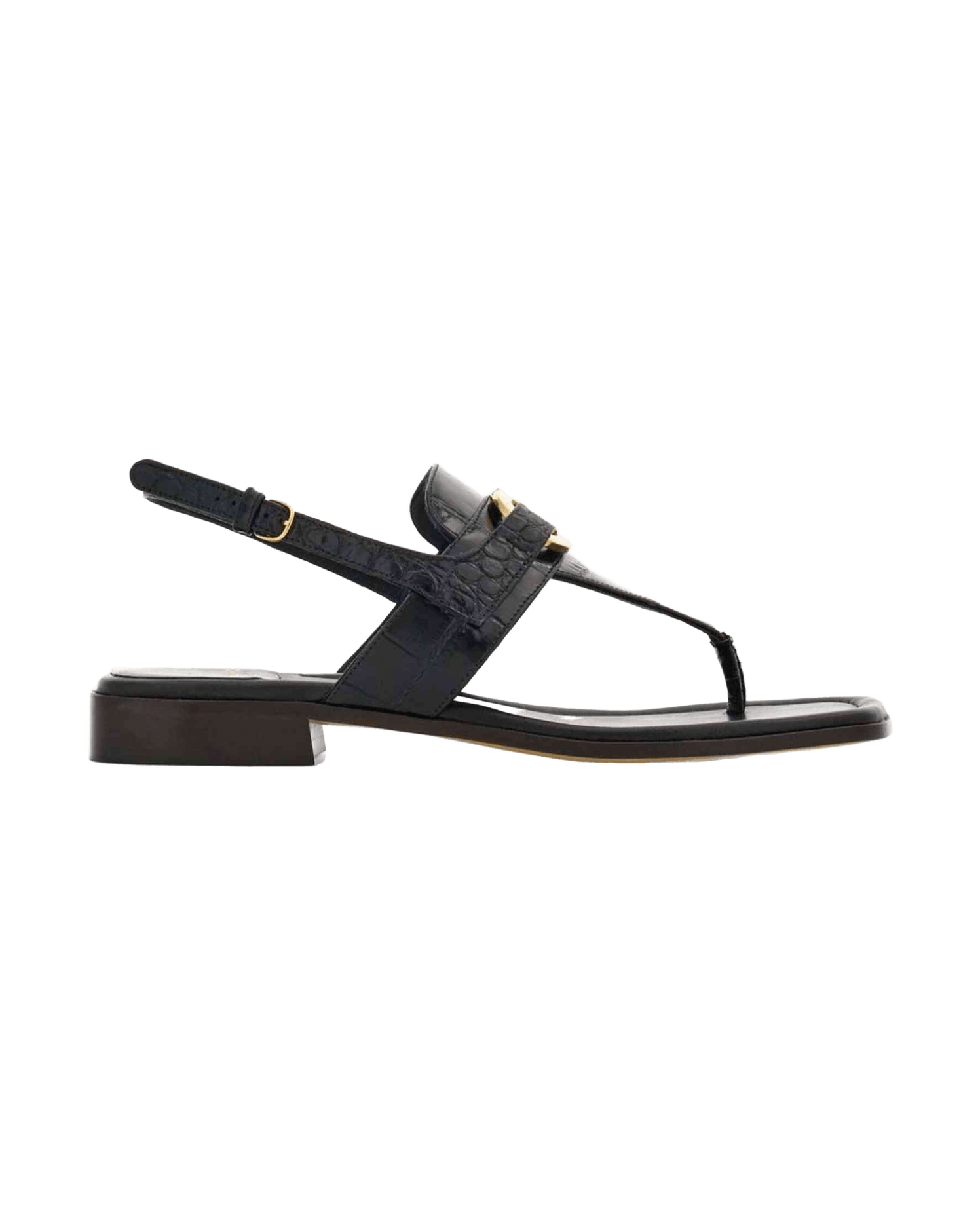 Salvatore Ferragamo Leather Gancini Buckle Sandals Glam Steals