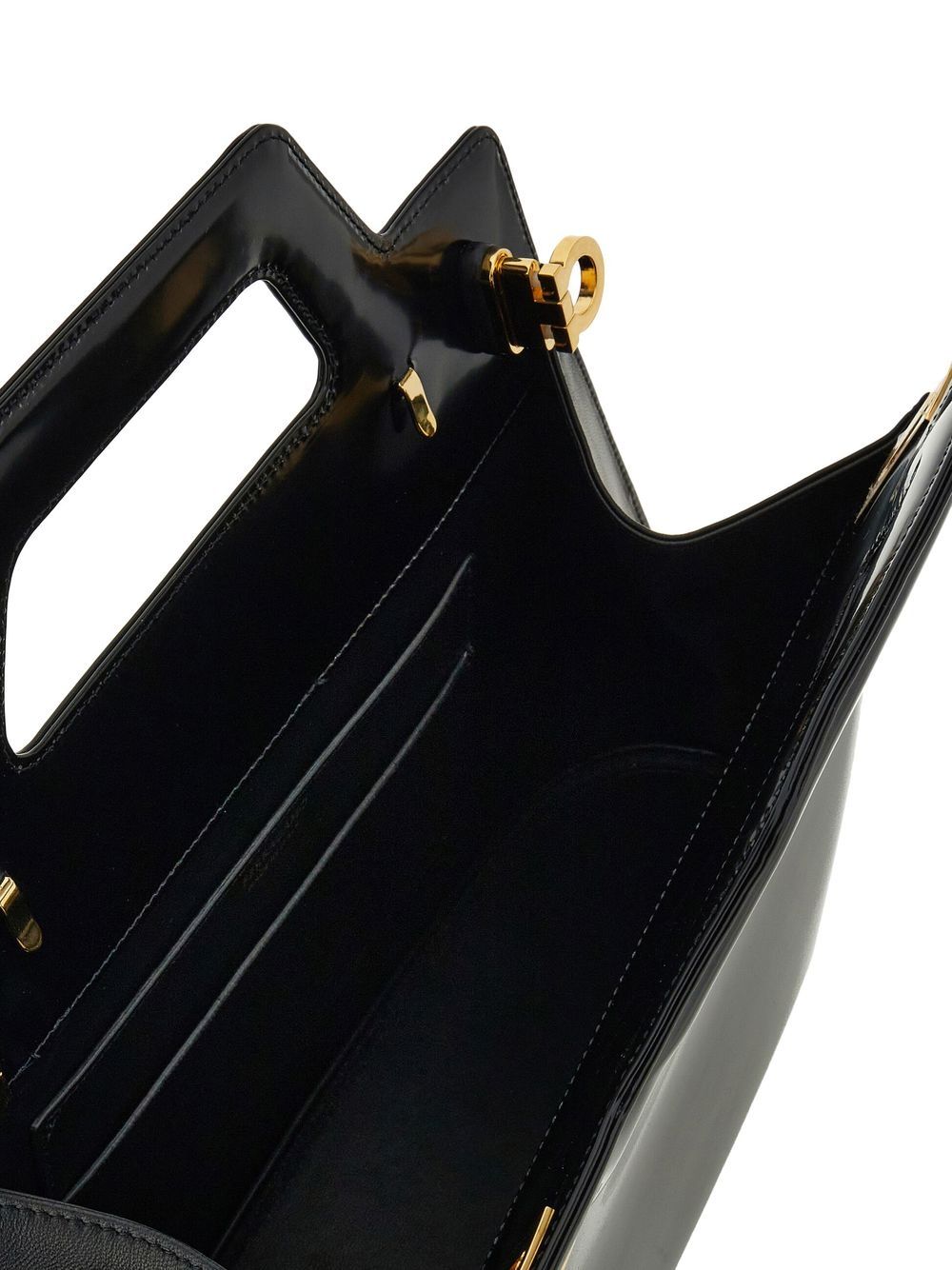 Salvatore Ferragamo Leather Top Handle Tote Bag Glam Steals