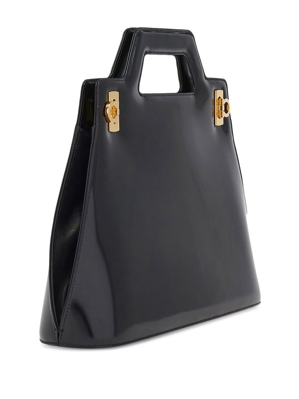 Salvatore Ferragamo Leather Top Handle Tote Bag Glam Steals
