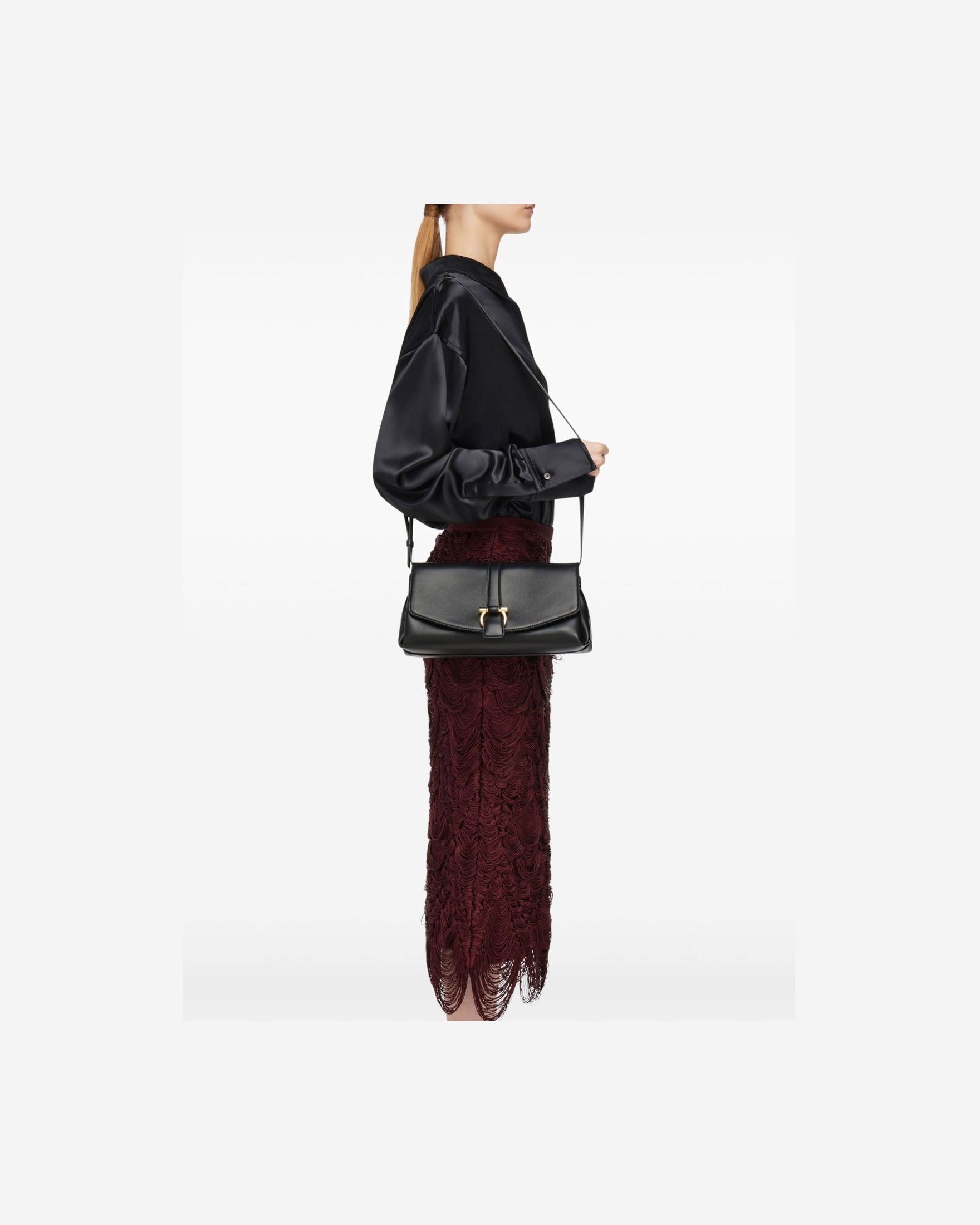 Salvatore Ferragamo Medium Front Flap Soulder Bag Glam Steals