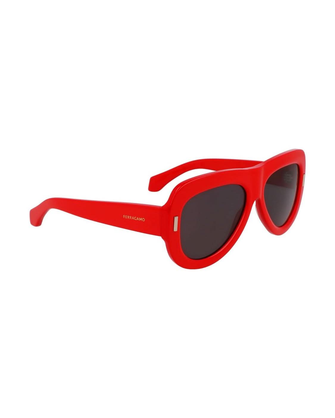 Salvatore Ferragamo Red Acetate Sunglasses Sunglasses